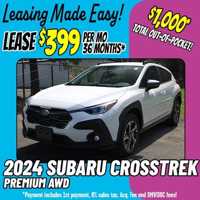 Only $399 Per Month for a New 2024 Subaru Crosstrek Premium AWD!*