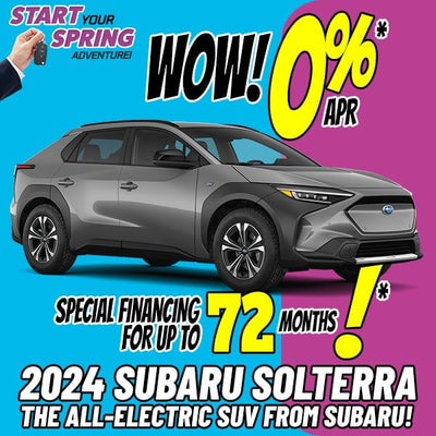 Special Financing Now Available on New 2024 Subaru Solterra EVs!*