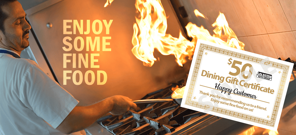 Goldstein Auto Group Referral Dining Gift Certificate