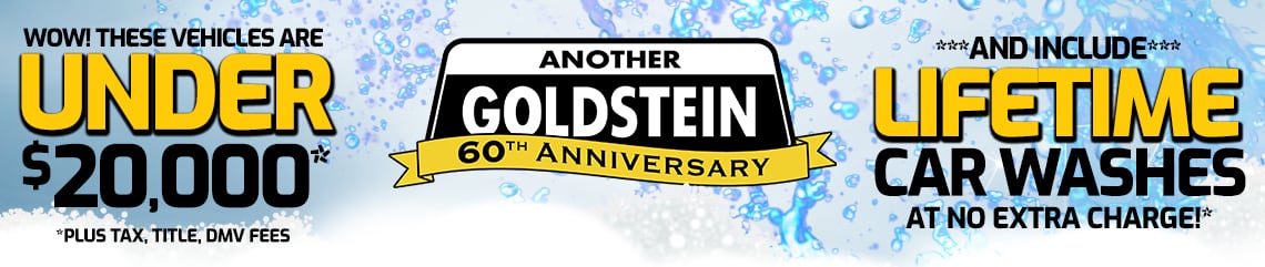 Used Vehicles under $20,000 for sale in Albany, NY at the Goldstein Auto Group, include Lifetime Car Washes at No Extra Charge.