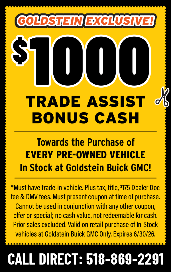 $1,000 Trade Assist Bonus Cash Towards Every Pre-Owned Vehicle In Stock*