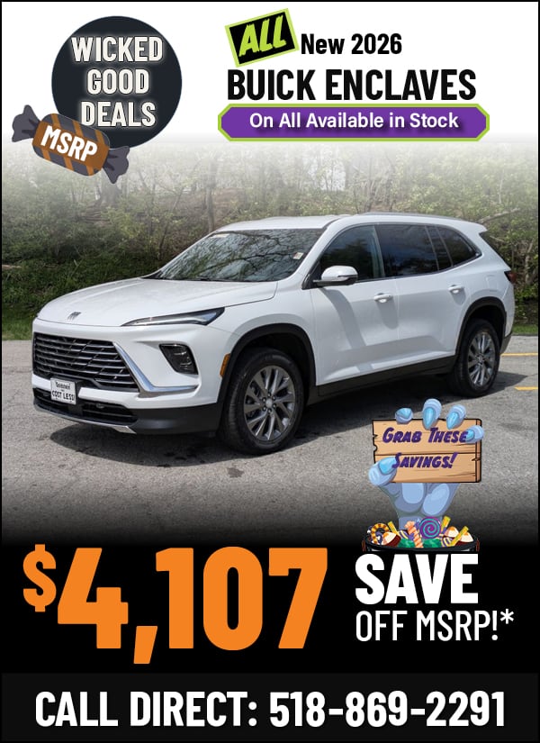 SAVE $4,107 OFF MSRP on All New 2026 Buick Enclave AWD*