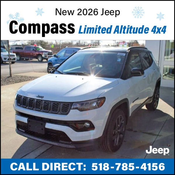 Only $287 Per Month to Lease a New 2026 Jeep Compass Limited Altitude 4X4!*