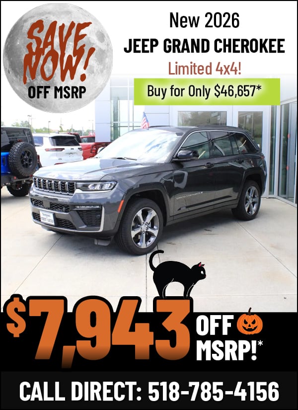 SAVE $7,943 OFF MSRP on a New 2026 Jeep Grand Cherokee Limited 4x4!*
