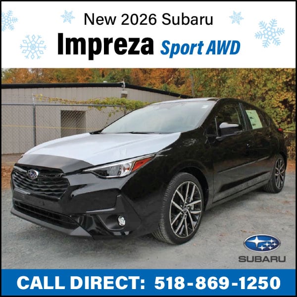 Only $315 Per Month to Lease a New 2026 Subaru Impreza “Sport” AWD!*