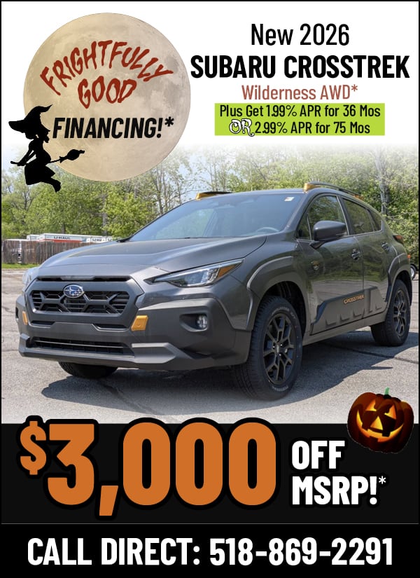 $3,000 OFF MSRP on a New 2026 Subaru Crosstrek Wilderness AWD!*