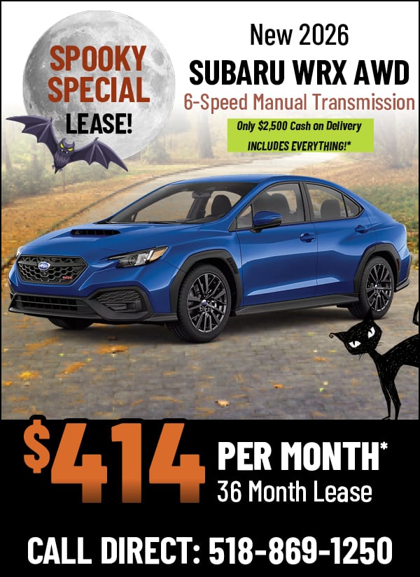Lease a New 2026 Subaru WRX 6-Speed Manual AWD for Only $414 Per Month!*