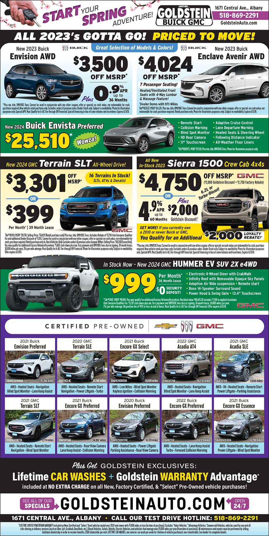 Goldstein Buick GMC of Albany, NY Newspaper Specials